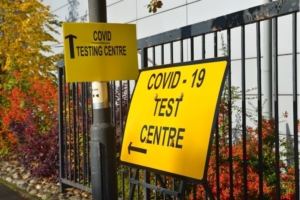 Drive-in Corona-Schnelltestzentrum in Mülheim an der Ruhr